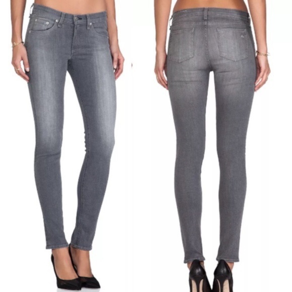 Rag & Bone Grey Skinny Jeans in Buxton